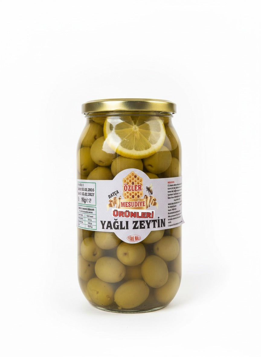 Yağlı Yeşil Zeytin 1 Kg