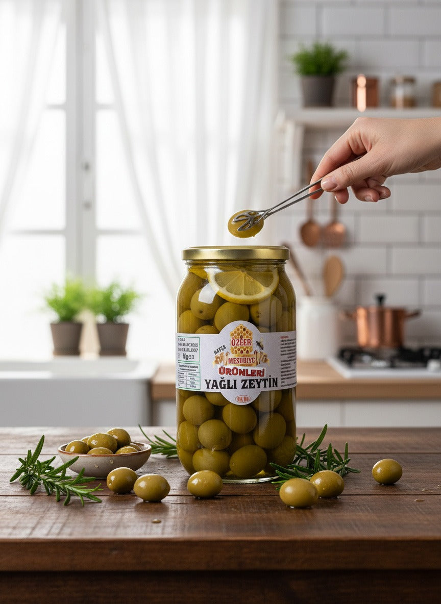 Yağlı Yeşil Zeytin 1 Kg